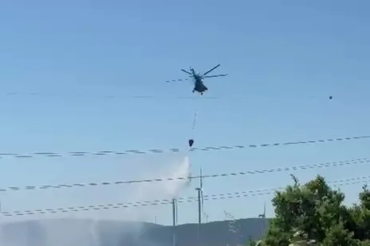 Karacabey’de engebeli arazide yangın