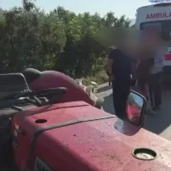 Feci kazada yaşlı çift yaralandı!