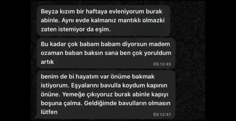 Annesinin mesajıyla kapının önüne konan genç kız gündem oldu Annesinin mesajıyla kapının önüne konan genç kız gündem oldu