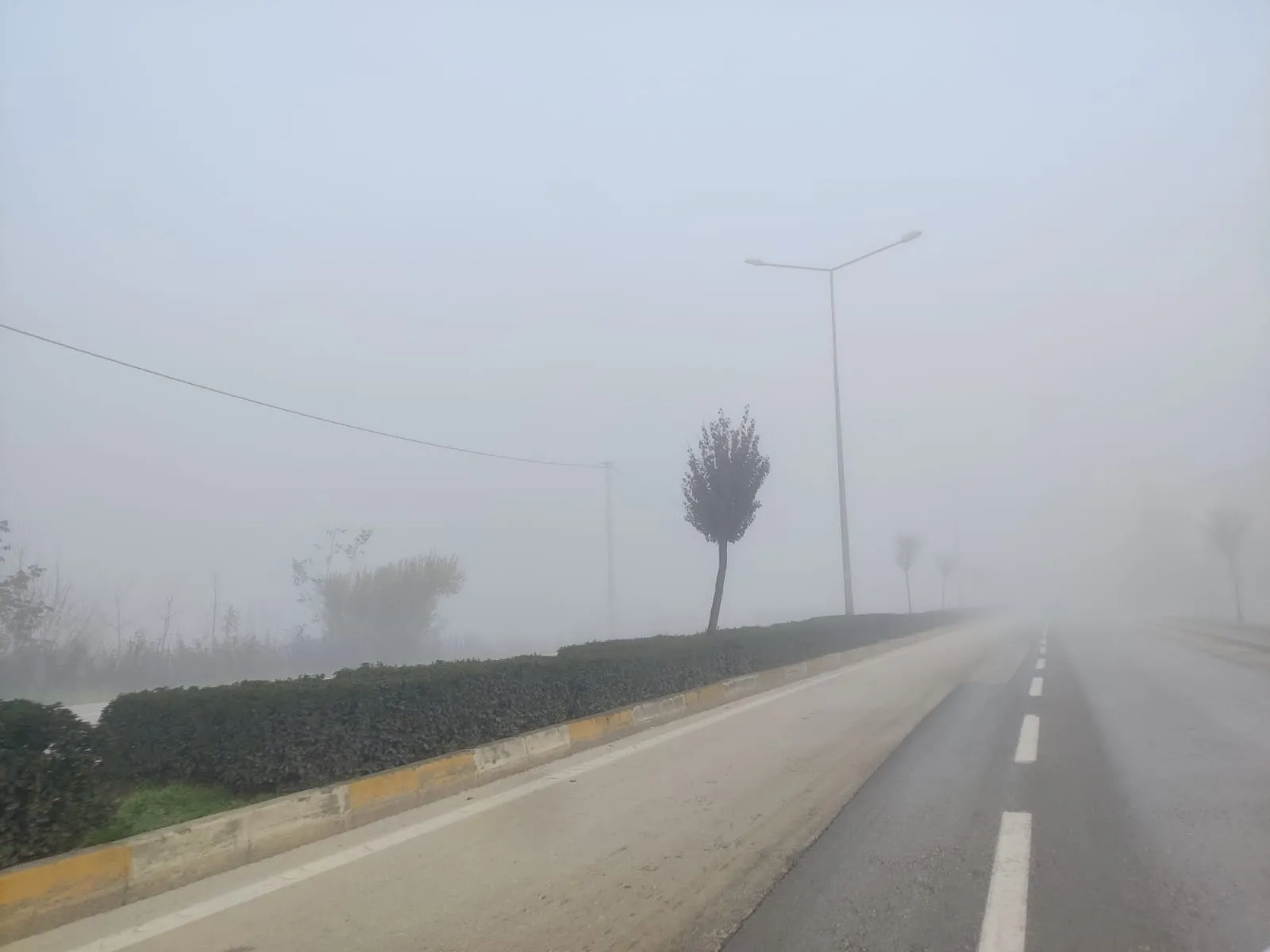 İnegöl güne böyle uyandı, görüş mesafesi düştü