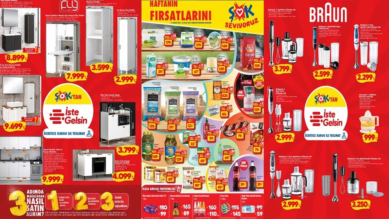ŞOK 31 Aralık 2025 aktüel ürün kataloğu ve fiyatları