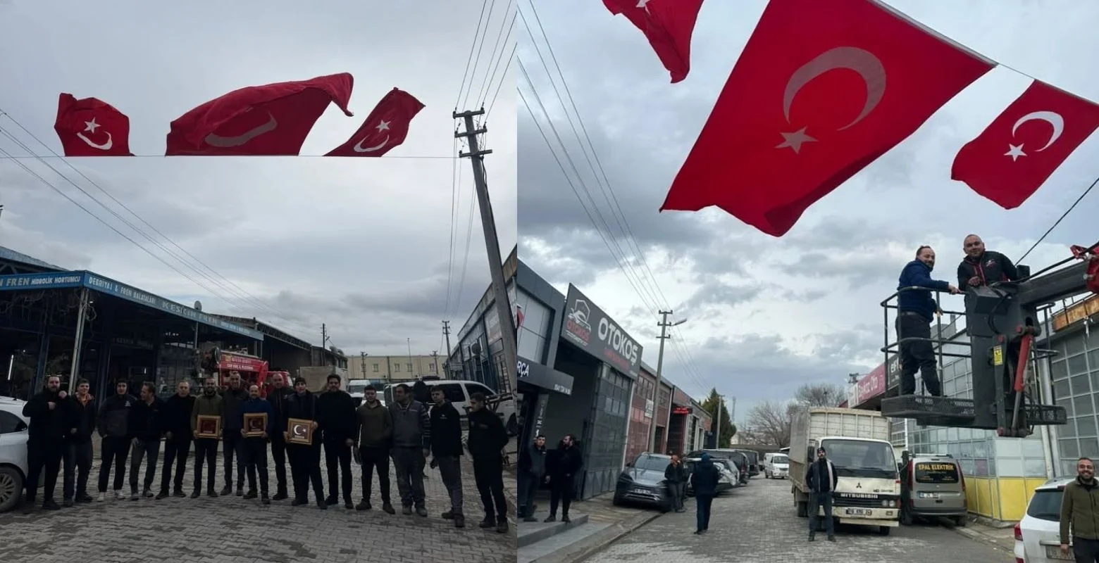 Metal Sanayi esnafından bayrak harekatı!