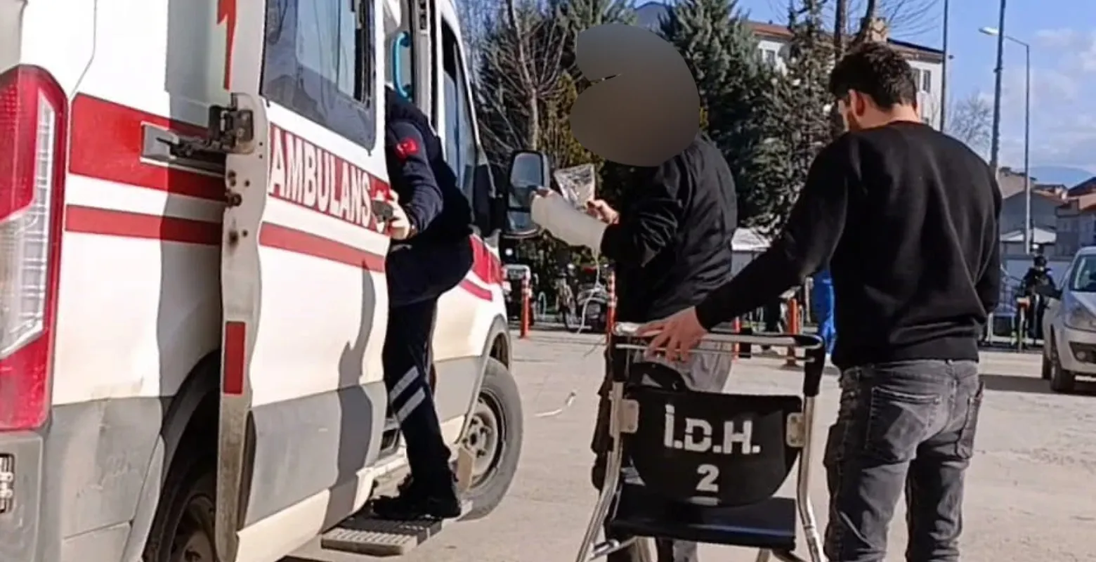 İnegöl'de feci olay! Bileği kopma noktasına geldi